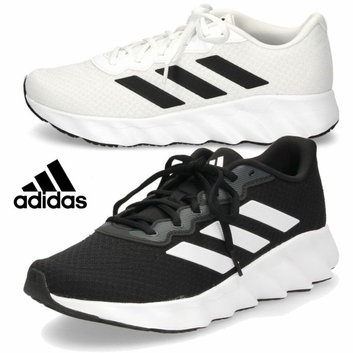 アディダス スニーカー メンズ カジュアル シューズ 黒 白 スイッチ ムーブ U ランニングシューズ ID5252 ID5253 ブラック ホワイト 靴 adidas 