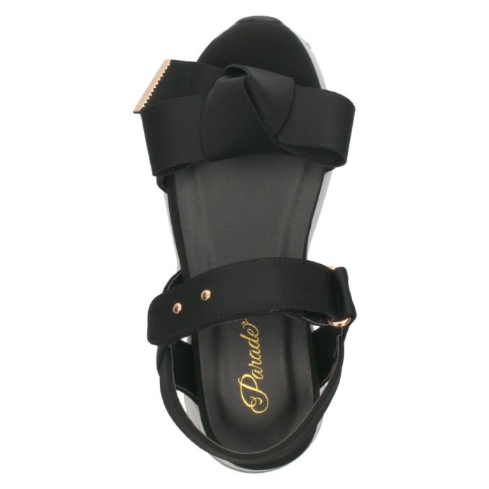 サンダル レディース 靴 スポーツサンダル 厚底 エアクッション ストラップ スポサン リボンデザイン 歩きやすい パレード 1083WK Parade