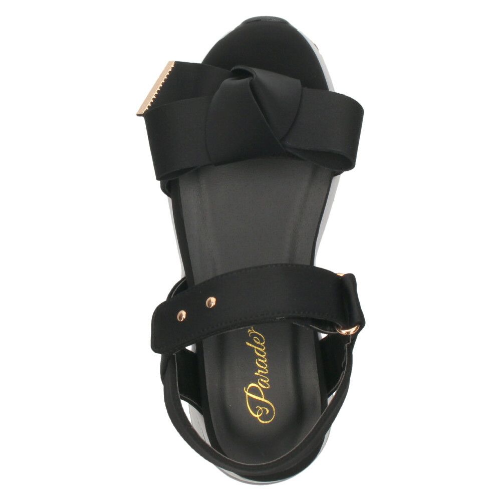 サンダル レディース 靴 スポーツサンダル 厚底 エアクッション ストラップ スポサン リボンデザイン 歩きやすい パレード 1083WK Parade