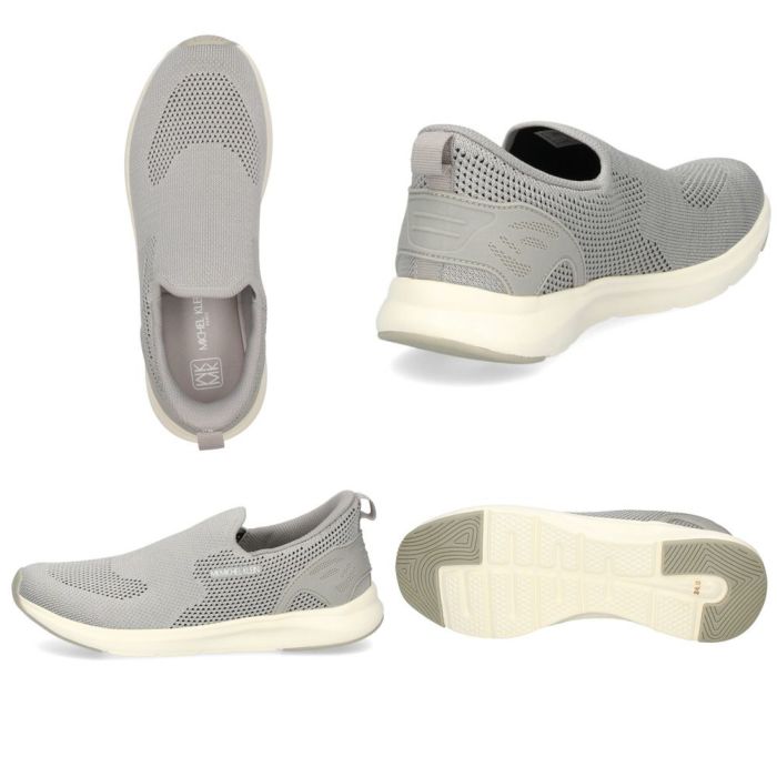 スニーカー レディース スリッポン 靴 履きやすい 軽量 通気性 柔らかい メッシュ ハンズフリー クッション性 シンプル 黒 ミッシェルクラン  2800 MK MICHEL KLEIN