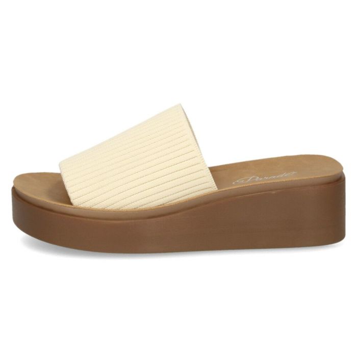 サンダル レディース 厚底 つっかけ ヒール おしゃれ ミュール 黒 履きやすい かかとなし ブラックラメ アイボリー 45108 パレード Parade