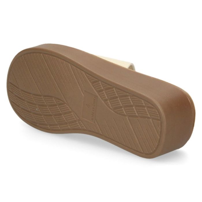 サンダル レディース 厚底 つっかけ ヒール おしゃれ ミュール 黒 履きやすい かかとなし ブラックラメ アイボリー 45108 パレード Parade