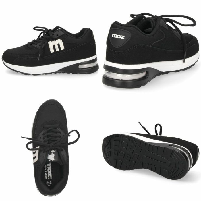 モズ スニーカー レディース 厚底 エアソール おしゃれ 黒 moz 2100 カジュアル シューズ 歩きやすい 軽量 疲れない 通勤 通学
