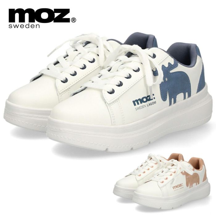 モズ スニーカー レディース 厚底スニーカー 軽量 ローカット カジュアル シンプル moz エルク 靴 23380