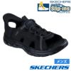 スケッチャーズ スリップインズ メンズ サンダル リヴォルテッド メリック フィッシャーマンサンダル 黒 ブラック SKECHERS Slip-ins REVOLTED SS MERRICK 205181
