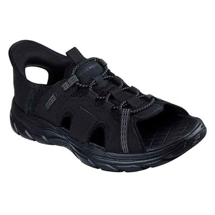 スケッチャーズ スリップインズ メンズ サンダル リヴォルテッド メリック フィッシャーマンサンダル 黒 茶 ブラック ダークブラウン SKECHERS Slip-ins REVOLTED SS MERRICK 205181