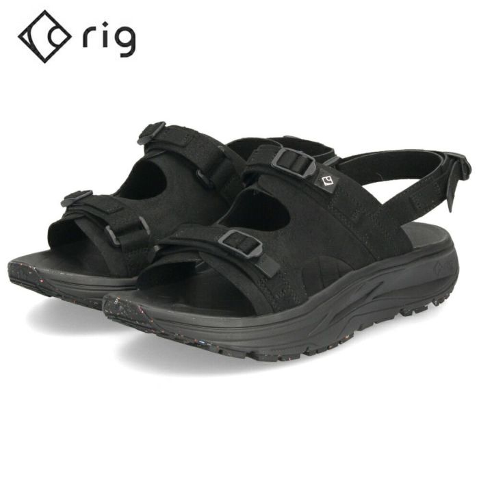 リグ リカバリーサンダル クルカ2.0 メンズ ストラップサンダル スポーツサンダル ブラック 黒 アウトドア スポサン rig kuruka 2.0 RG0031