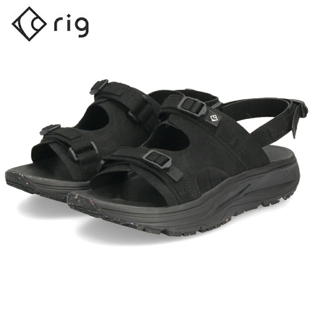 リグ リカバリーサンダル クルカ2.0 メンズ ストラップサンダル スポーツサンダル ブラック 黒 アウトドア スポサン rig kuruka 2.0 RG0031