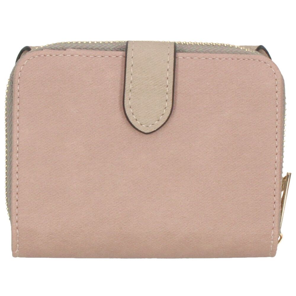 財布 レディース 二つ折り かわいい 大容量 コンパクト 多収納 お札折らない ミニ財布 ウォレット トライカラー ファスナー 馬蹄モチーフ LAMB MODE ラムモード 37891T