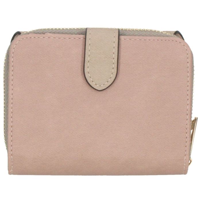 財布 レディース 二つ折り かわいい 大容量 コンパクト 多収納 お札折らない ミニ財布 ウォレット トライカラー ファスナー 馬蹄モチーフ LAMB MODE ラムモード 37891T