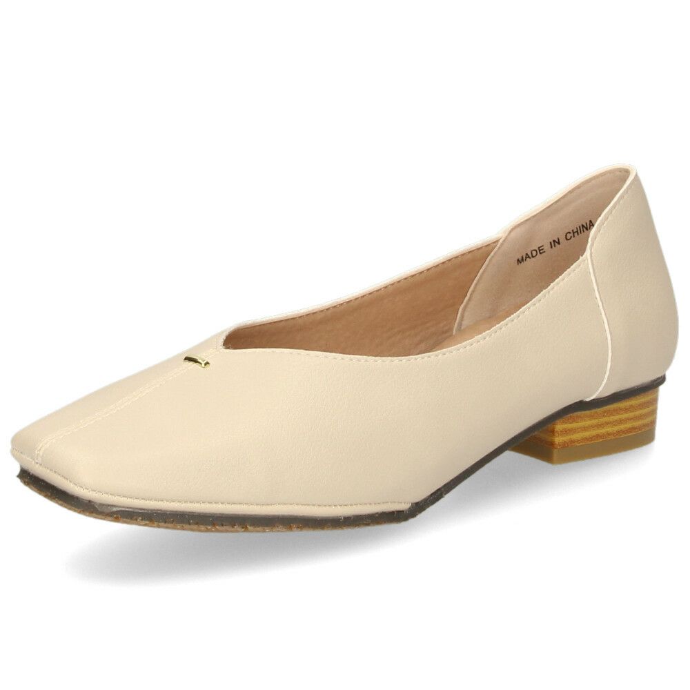 パンプス 痛くない 柔らかい ローヒール ぺたんこ 黒 3E スクエアトゥ Vカット 歩きやすい ブラック ベージュ 靴 レディース パレード Parade 7400