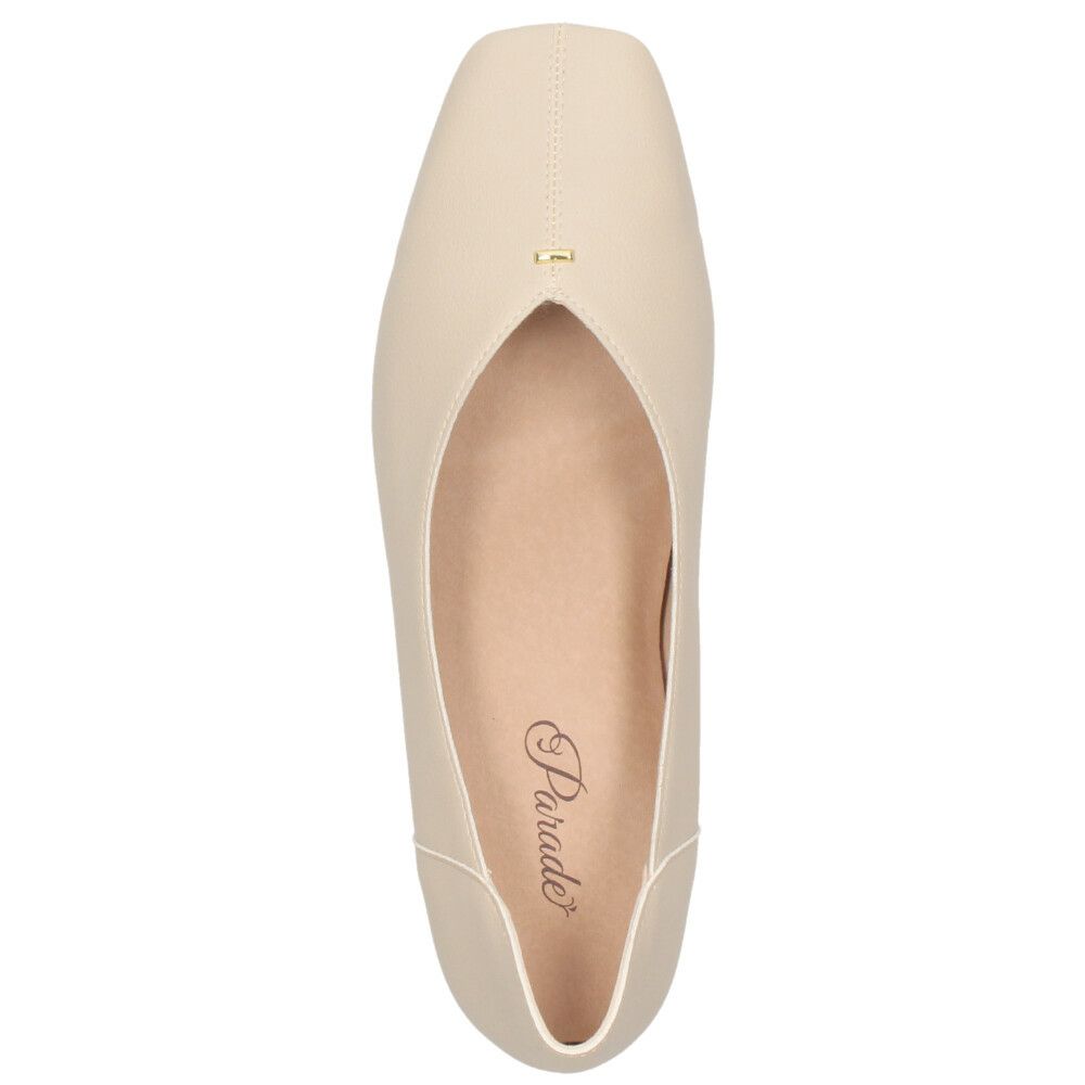 パンプス 痛くない 柔らかい ローヒール ぺたんこ 黒 3E スクエアトゥ Vカット 歩きやすい ブラック ベージュ 靴 レディース パレード Parade 7400