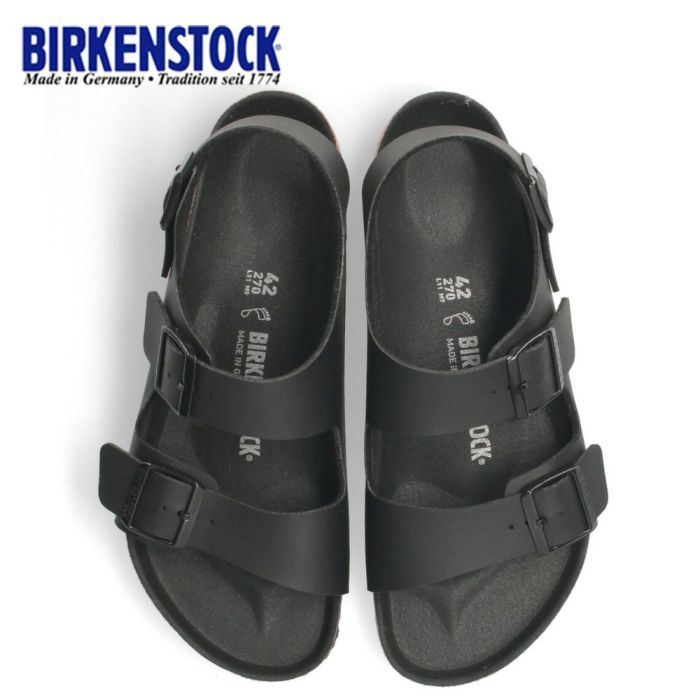 ビルケンシュトック ミラノ BS メンズ サンダル フットベッド ストラップ レギュラー ブラック BIRKENSTOCK Milano BS 1024997