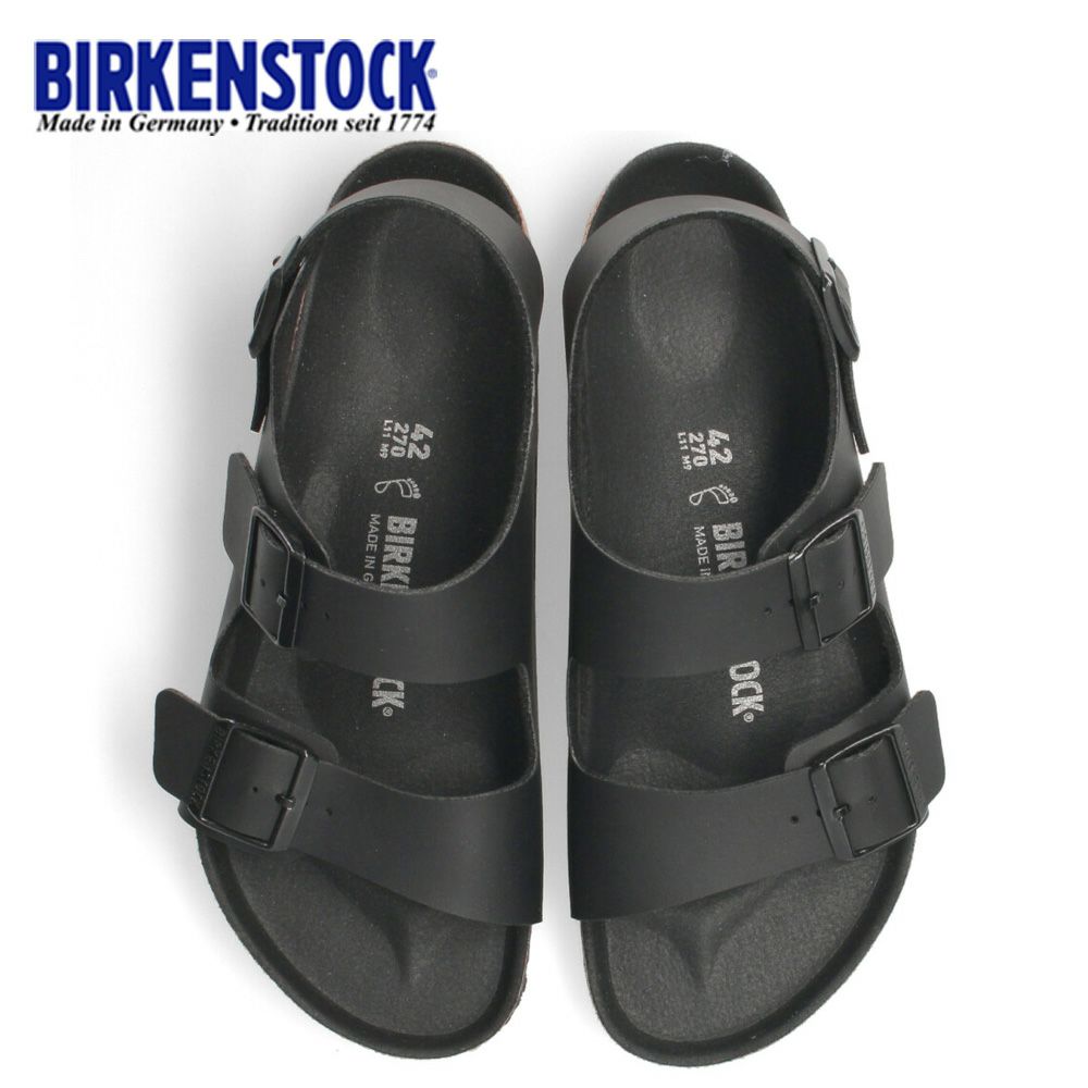ビルケンシュトック ミラノ BS メンズ サンダル フットベッド ストラップ レギュラー ブラック BIRKENSTOCK Milano BS 1024997