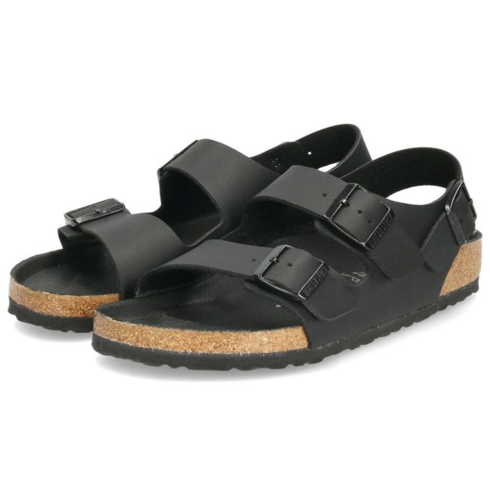 ビルケンシュトック ミラノ BS メンズ サンダル フットベッド ストラップ レギュラー ブラック BIRKENSTOCK Milano BS 1024997