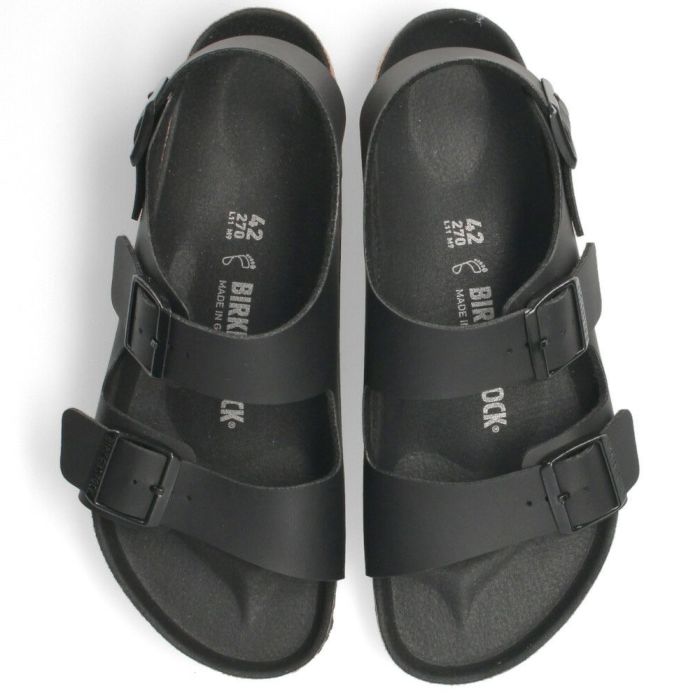 ビルケンシュトック ミラノ BS メンズ サンダル フットベッド ストラップ レギュラー ブラック BIRKENSTOCK Milano BS 1024997