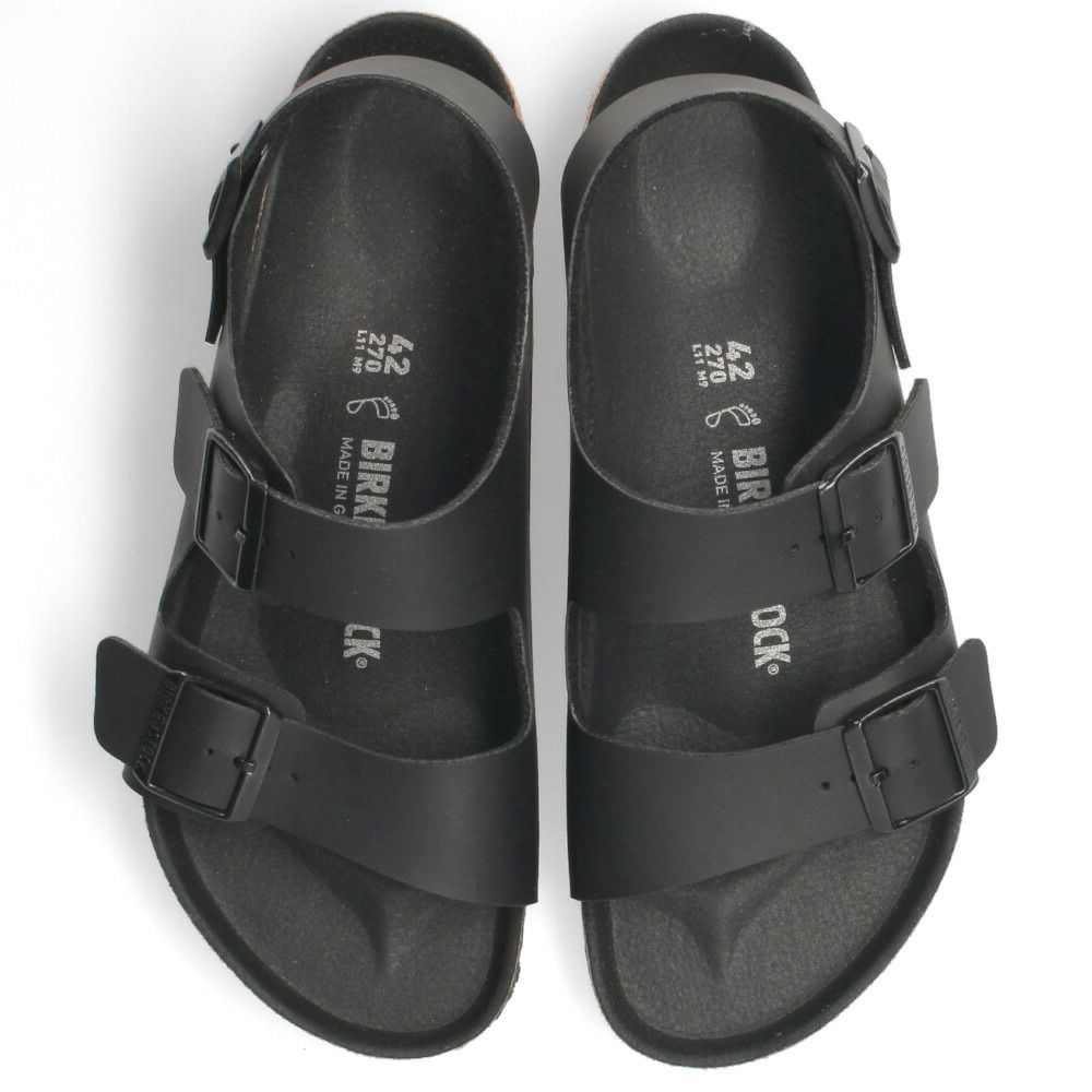 ビルケンシュトック ミラノ BS メンズ サンダル フットベッド ストラップ レギュラー ブラック BIRKENSTOCK Milano BS 1024997