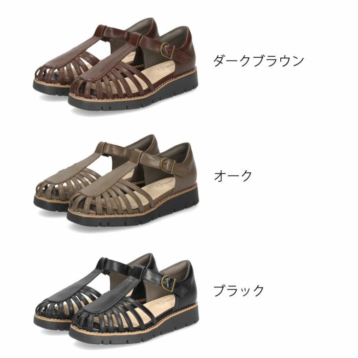 サンダル レディース グルカサンダル 歩きやすい 厚底 おしゃれ 黒 3E ゆったり 幅広 軽量 ストラップサンダル ローヒール 6754 パレード 靴 Parade