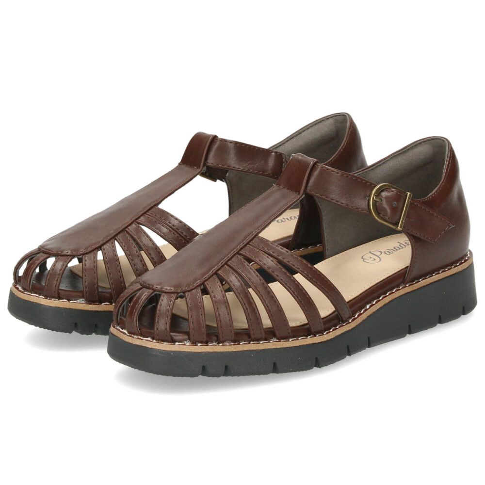 サンダル レディース グルカサンダル 歩きやすい 厚底 おしゃれ 黒 3E ゆったり 幅広 軽量 ストラップサンダル ローヒール 6754 パレード 靴 Parade