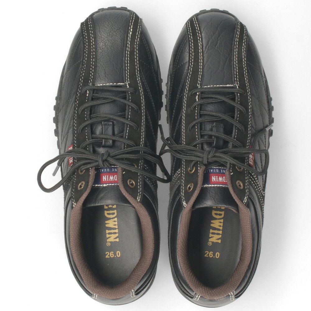 メンズ カジュアルシューズ スニーカー 靴 低反発 快適 歩きやすい  デイリーユース ブラック ブラウン EDWIN エドウィン EDM-6100