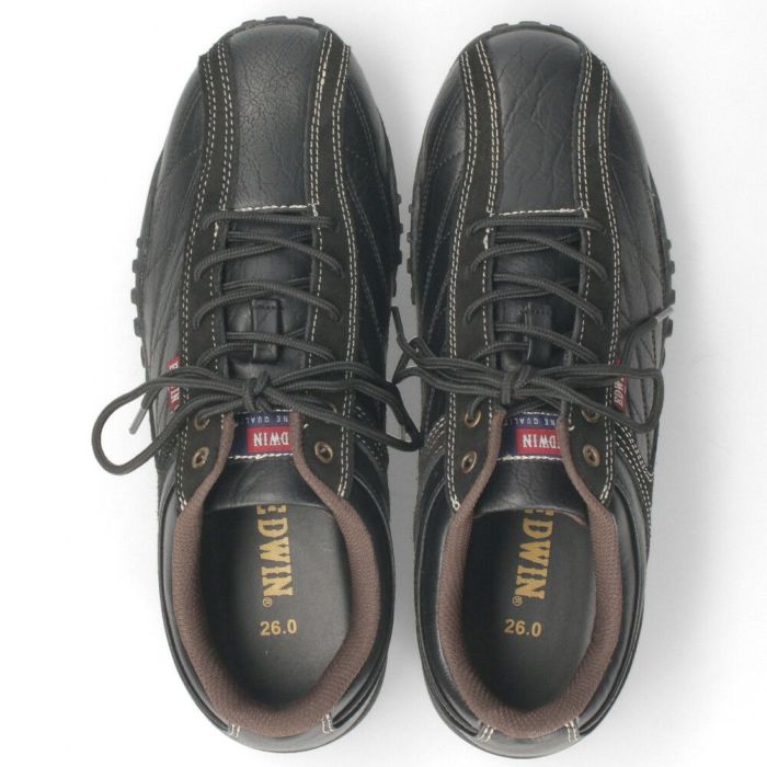 メンズ カジュアルシューズ スニーカー 靴 低反発 快適 歩きやすい  デイリーユース ブラック ブラウン EDWIN エドウィン EDM-6100