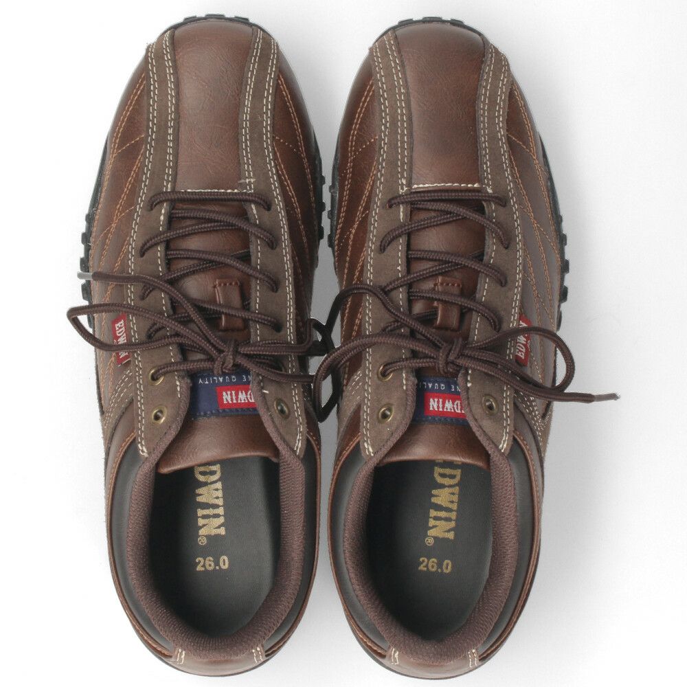 メンズ カジュアルシューズ スニーカー 靴 低反発 快適 歩きやすい  デイリーユース ブラック ブラウン EDWIN エドウィン EDM-6100