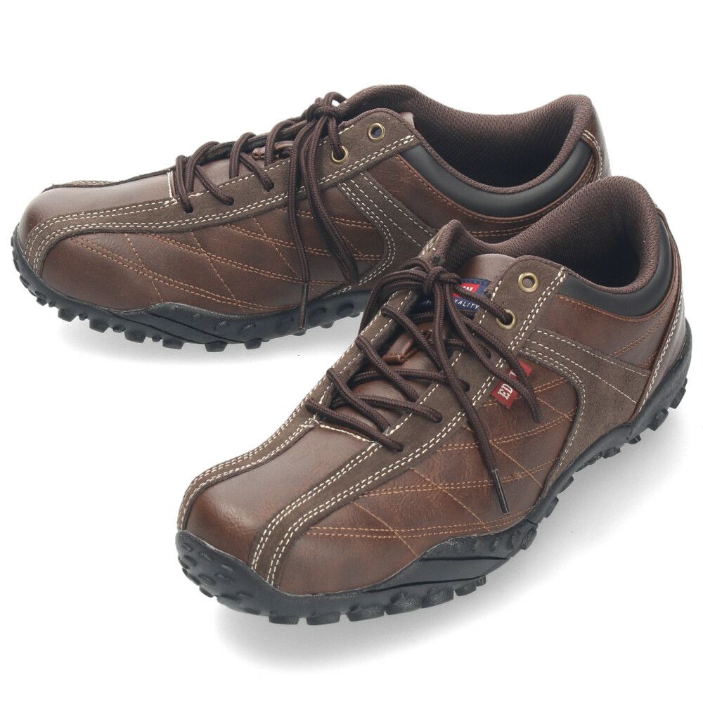 メンズ カジュアルシューズ スニーカー 靴 低反発 快適 歩きやすい  デイリーユース ブラック ブラウン EDWIN エドウィン EDM-6100