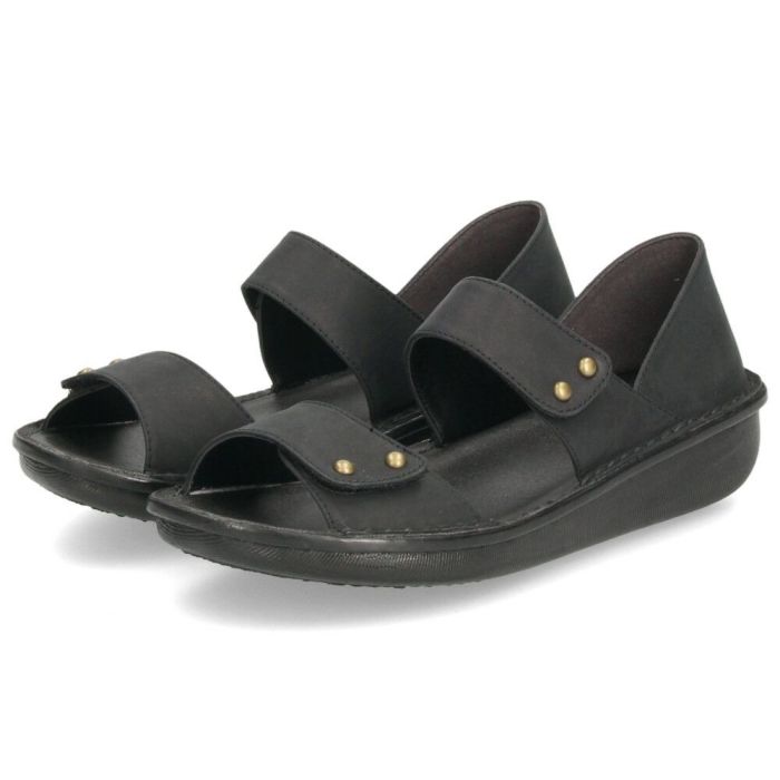 サンダル レディース 疲れない 本革 厚底 コンフォートサンダル 幅広 甲高 軽量 ローヒール 黒 8868 かかとが踏める 2way ミュール オープントゥ レザー ニコ 靴 NICO 日本製