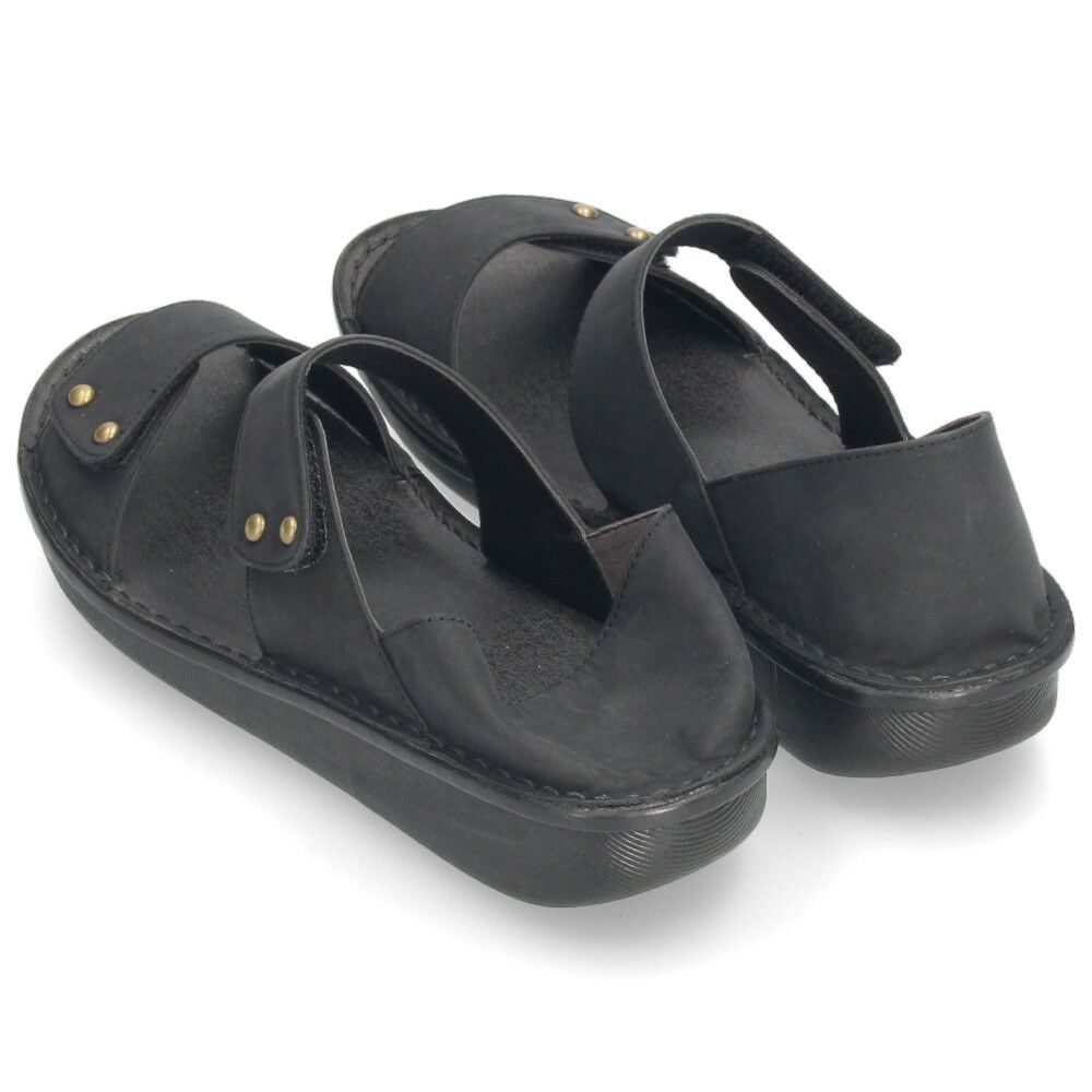 サンダル レディース 疲れない 本革 厚底 コンフォートサンダル 幅広 甲高 軽量 ローヒール 黒 8868 かかとが踏める 2way ミュール オープントゥ レザー ニコ 靴 NICO 日本製