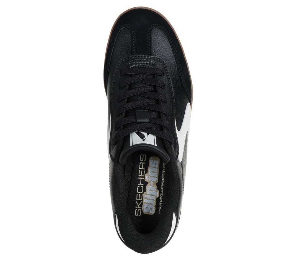 スケッチャーズ スリップインズ レディース スニーカー スリッポン 黒 白 Slip-ins ホットショット 185322 ハンズフリー シューズ SKECHERS 