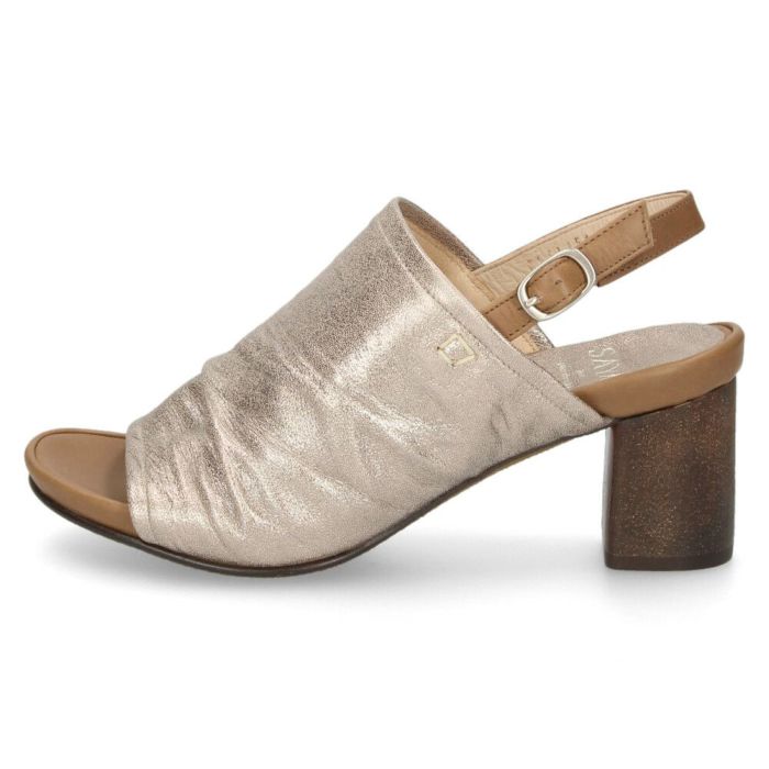 サンダル レディース 本革 ストラップサンダル 甲深 太ヒール サヤ 51254 ブラック オリーブ シルバー SAYA 靴 ラボキゴシ 日本製