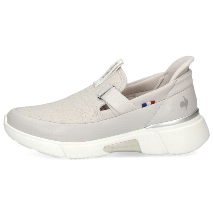 スリッポン レディース スニーカー LCS ロワール SP LC SI ルコック ルコックスポルティフ 23 軽量 ハンズフリーシューズ 立ったまま履ける レース 消臭機能 黒 ブラック グレー カジュアル LECOQ  le coq sportif 