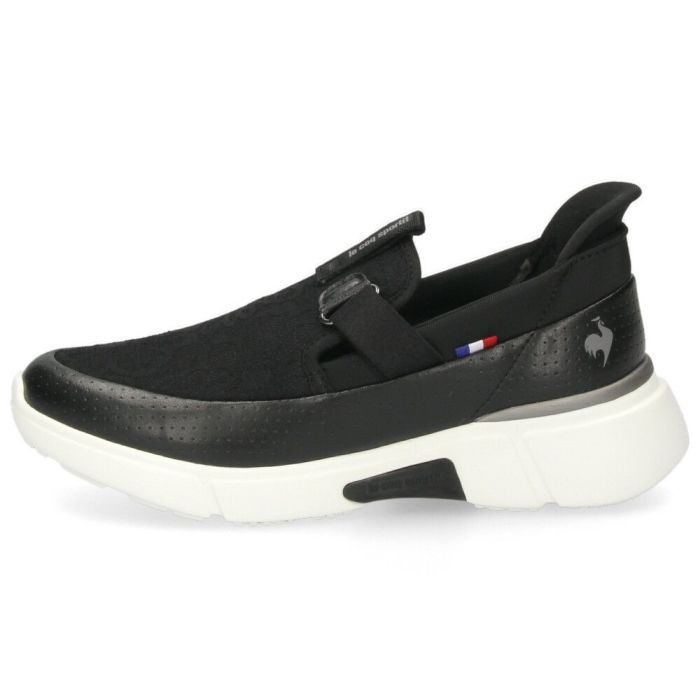 スリッポン レディース スニーカー LCS ロワール SP LC SI ルコック ルコックスポルティフ 23 軽量 ハンズフリーシューズ 立ったまま履ける レース 消臭機能 黒 ブラック グレー カジュアル LECOQ  le coq sportif 