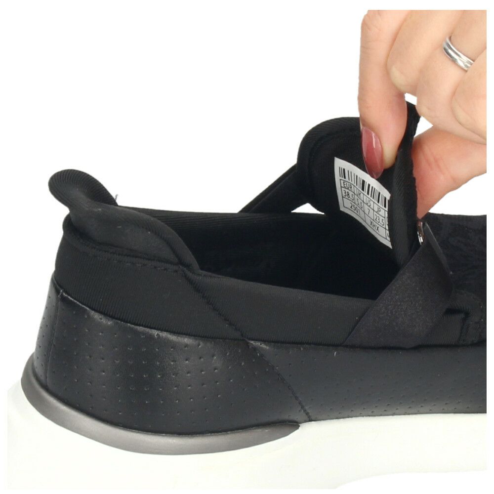 スリッポン レディース スニーカー LCS ロワール SP LC SI ルコック ルコックスポルティフ 23 軽量 ハンズフリーシューズ 立ったまま履ける レース 消臭機能 黒 ブラック グレー カジュアル LECOQ  le coq sportif 