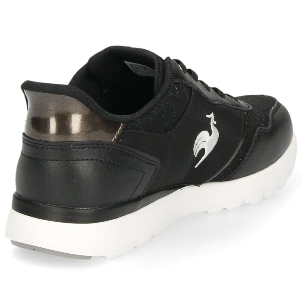 ルコック スニーカー レディース 黒 ブラック ラメ ルコックスポルティフ ラセーヌ 靴 さっと履ける 手を使わず履ける 軽量 消臭 ローカット ワイド幅 3E le coq sportif LU5SSN24LZ