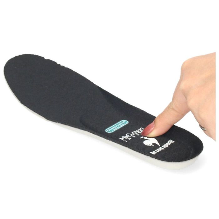 ルコック スニーカー レディース 黒 ブラック ラメ ルコックスポルティフ ラセーヌ 靴 さっと履ける 手を使わず履ける 軽量 消臭 ローカット ワイド幅 3E le coq sportif LU5SSN24LZ