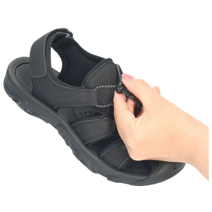 サンダル メンズ レディース 疲れない 歩きやすい 夏 アウトドア シューズ 防滑 調節可能 スポーツサンダル 黒 ブラック グレー 靴 パレード 55201 Parade