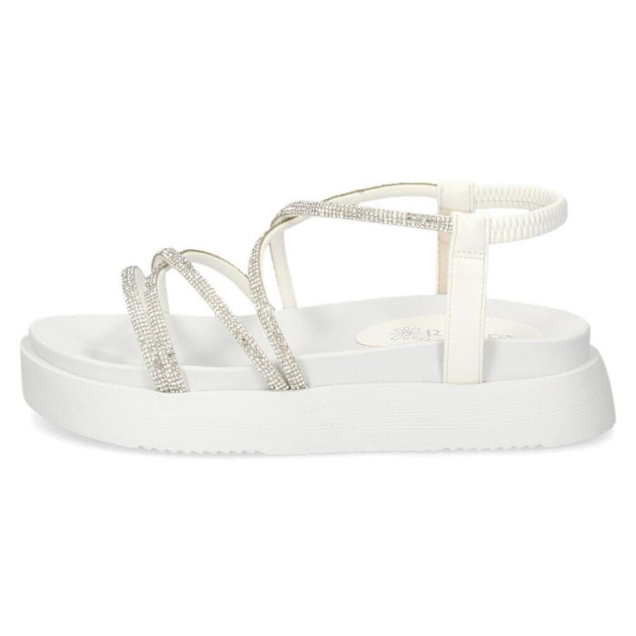 サンダル レディース 厚底 軽量 疲れない 歩きやすい おしゃれ フラット ストラップサンダル コードストラップサンダル ラインストーン リゾート カジュアル Realta レアルタ 6320