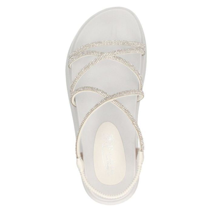 サンダル レディース 厚底 軽量 疲れない 歩きやすい おしゃれ フラット ストラップサンダル コードストラップサンダル ラインストーン リゾート カジュアル Realta レアルタ 6320