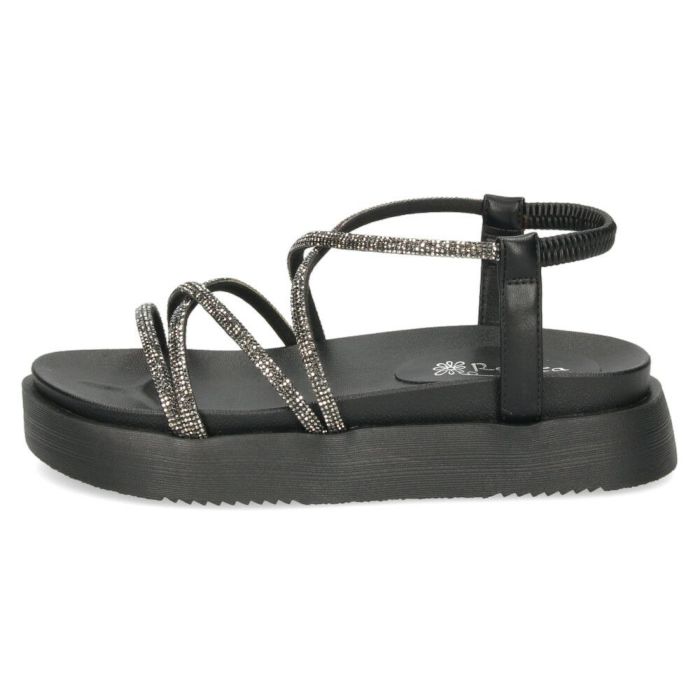 サンダル レディース 厚底 軽量 疲れない 歩きやすい おしゃれ フラット ストラップサンダル コードストラップサンダル ラインストーン リゾート カジュアル Realta レアルタ 6320