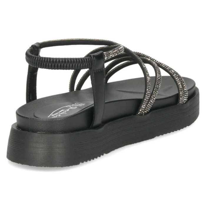 サンダル レディース 厚底 軽量 疲れない 歩きやすい おしゃれ フラット ストラップサンダル コードストラップサンダル ラインストーン リゾート カジュアル Realta レアルタ 6320