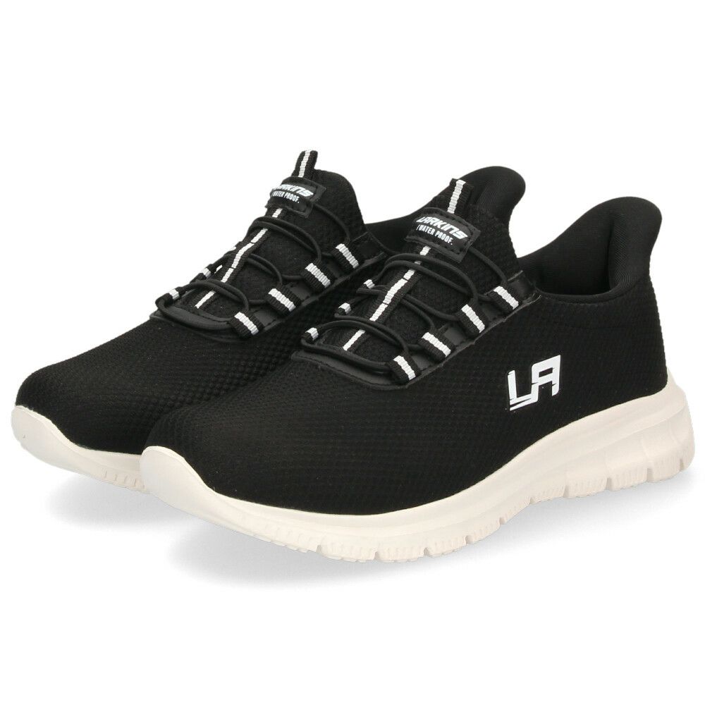 スニーカー レディース スリッポン 疲れない 防水 軽量 黒 カジュアル シューズ 履きやすい 防水スニーカー 紐なし 通勤 通学 靴 ラーキンス L-303 LARKINS