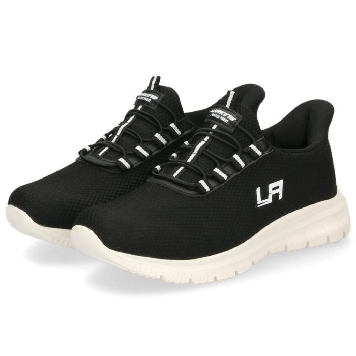 スニーカー レディース スリッポン 疲れない 防水 軽量 黒 カジュアル シューズ 履きやすい 防水スニーカー 紐なし 通勤 通学 靴 ラーキンス L-303 LARKINS