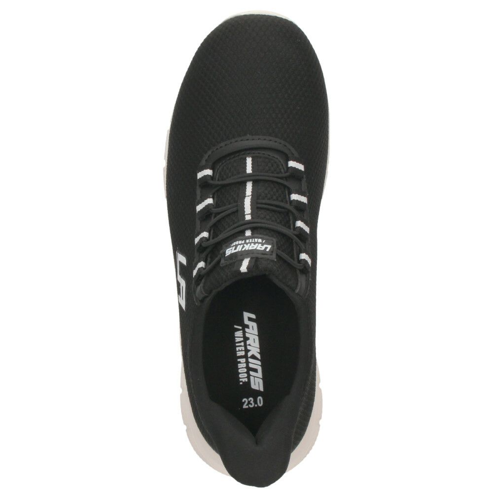 スニーカー レディース スリッポン 疲れない 防水 軽量 黒 カジュアル シューズ 履きやすい 防水スニーカー 紐なし 通勤 通学 靴 ラーキンス L-303 LARKINS