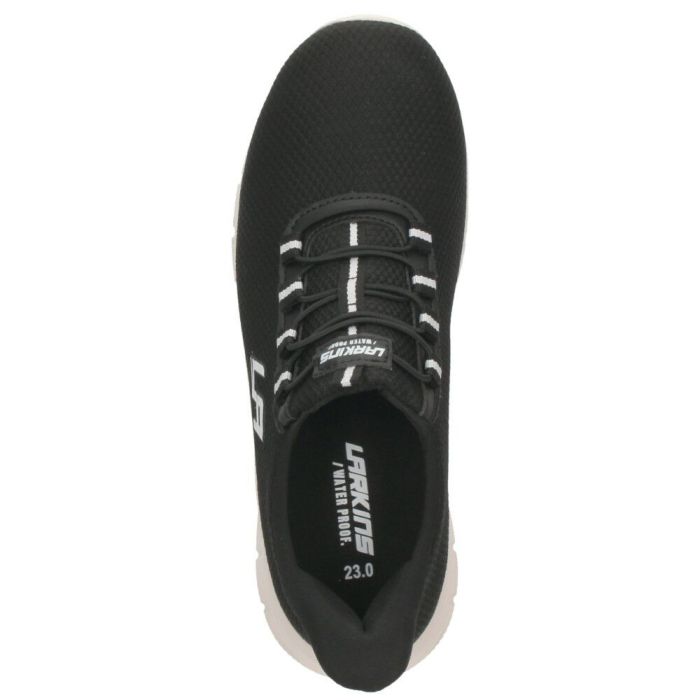 スニーカー レディース スリッポン 疲れない 防水 軽量 黒 カジュアル シューズ 履きやすい 防水スニーカー 紐なし 通勤 通学 靴 ラーキンス L-303 LARKINS