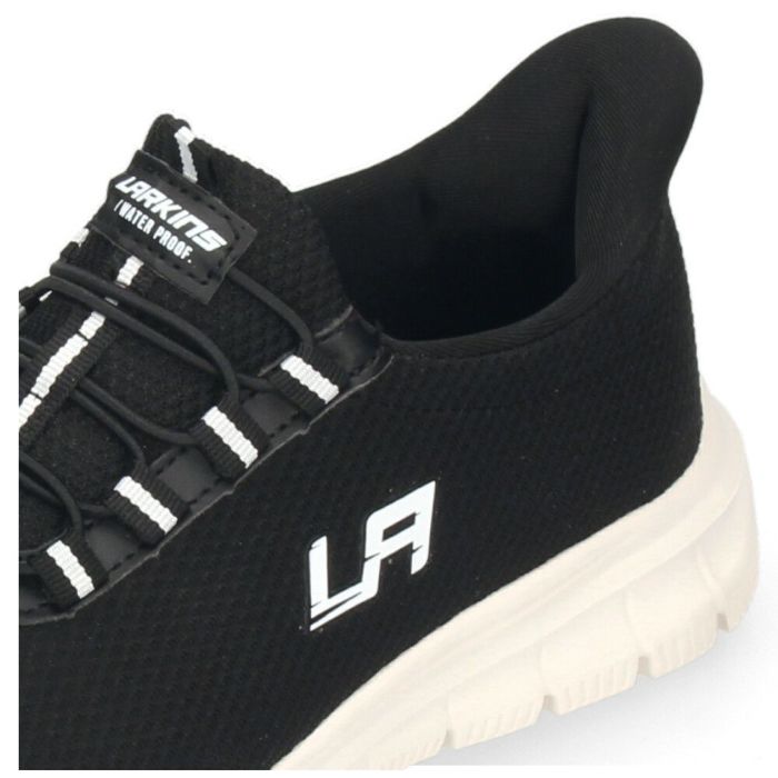 スニーカー レディース スリッポン 疲れない 防水 軽量 黒 カジュアル シューズ 履きやすい 防水スニーカー 紐なし 通勤 通学 靴 ラーキンス L-303 LARKINS