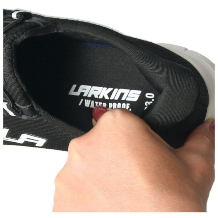 スニーカー レディース スリッポン 疲れない 防水 軽量 黒 カジュアル シューズ 履きやすい 防水スニーカー 紐なし 通勤 通学 靴 ラーキンス L-303 LARKINS