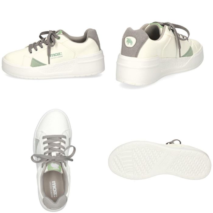 モズ スニーカー レディース 軽量 厚底 歩きやすい かわいい ローカット レースアップ カジュアル シンプル 黒 白 北欧 moz 25151