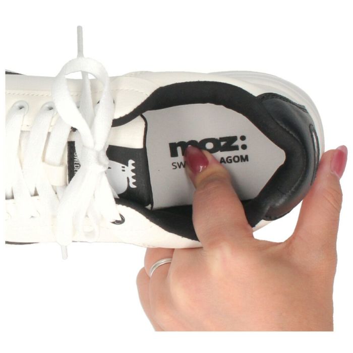 モズ スニーカー レディース 軽量 厚底 歩きやすい かわいい ローカット レースアップ カジュアル シンプル 黒 白 北欧 moz 25151