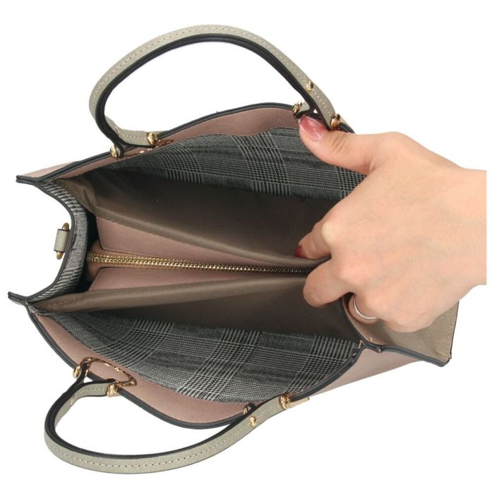 トートバッグ レディース 小さめ 通勤 通学 2WAY ショルダー ハンドバッグ 肩掛け 斜め掛け 仕切り ファスナー付き おしゃれ きれいめ 37880T ラムモード LAMBMODE